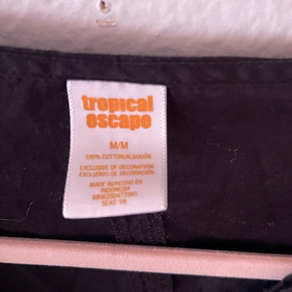 100% Cotton Black Swim Cover Up, M - Picture 3 of 6